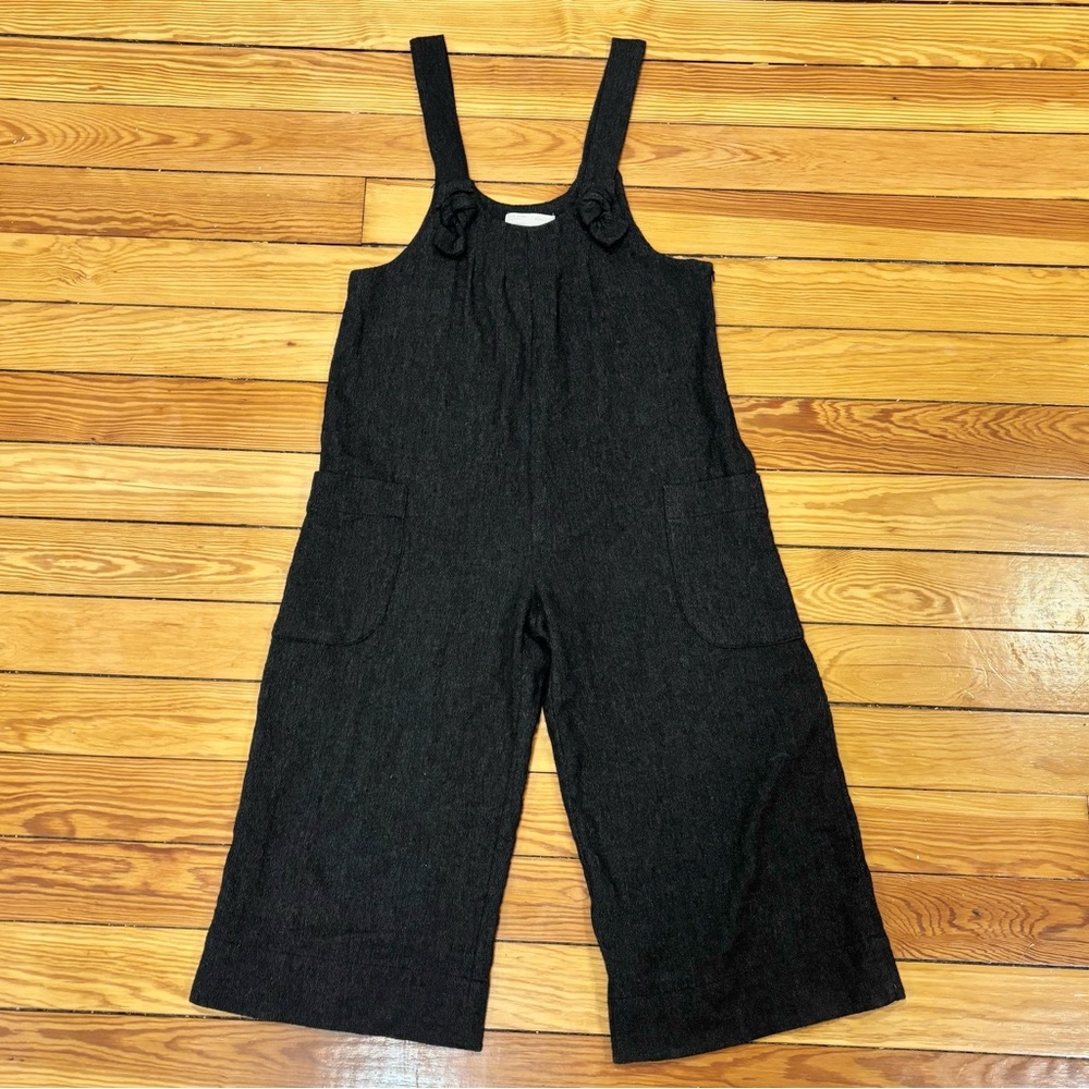 Zara Black Girls' Wide-Leg Jumpsuit Overalls